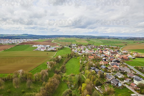 Aerial view of the area around Neumarkt in der Oberpfalz