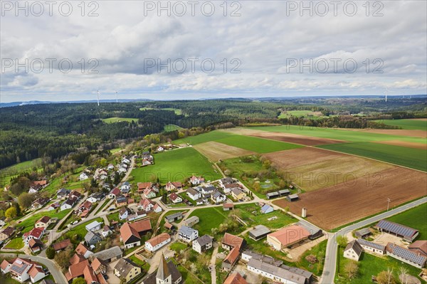 Aerial view of the area around Neumarkt in der Oberpfalz