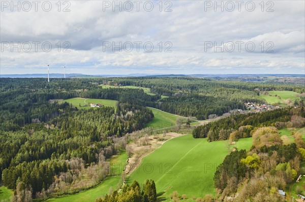 Aerial view of the area around Neumarkt in der Oberpfalz