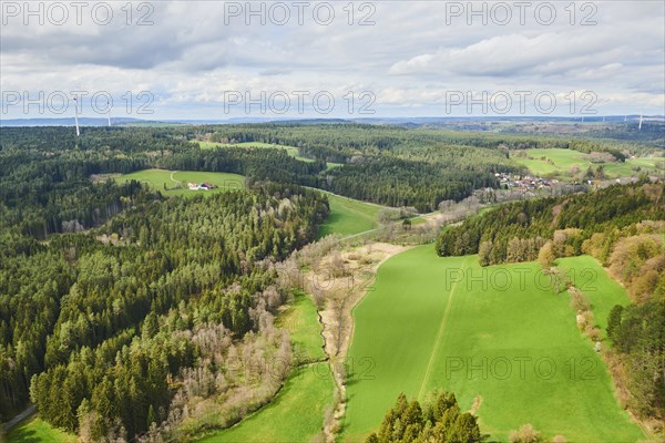 Aerial view of the area around Neumarkt in der Oberpfalz