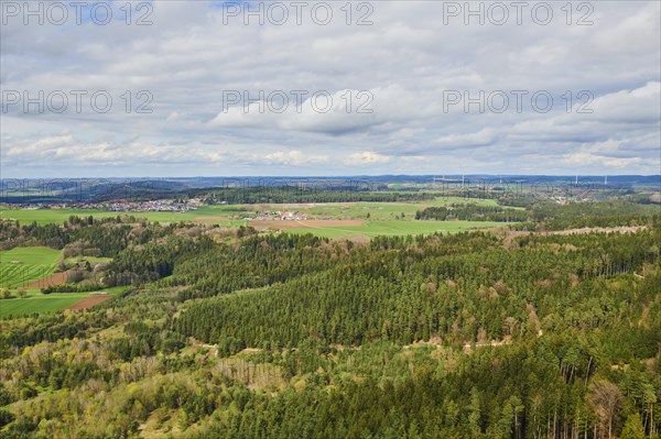 Aerial view of the area around Neumarkt in der Oberpfalz