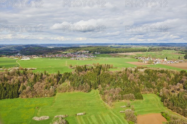 Aerial view of the area around Neumarkt in der Oberpfalz