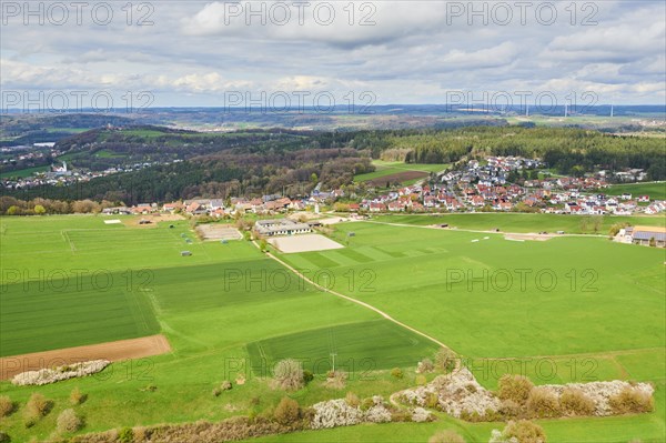 Aerial view of the area around Neumarkt in der Oberpfalz