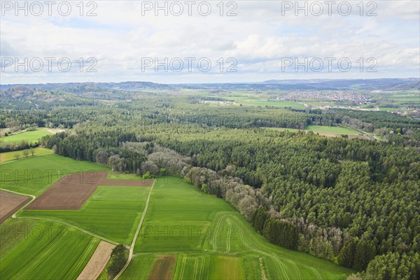 Aerial view of the area around Neumarkt in der Oberpfalz