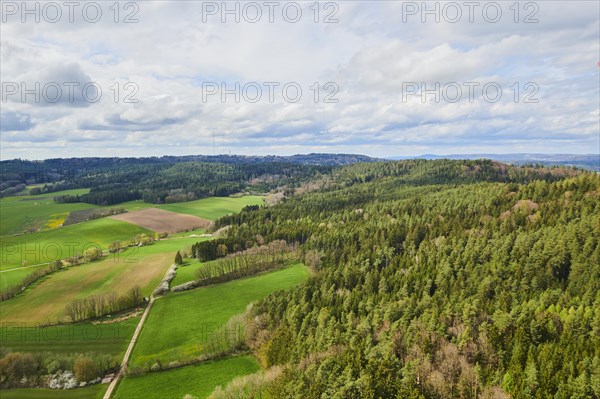 Aerial view of the area around Neumarkt in der Oberpfalz