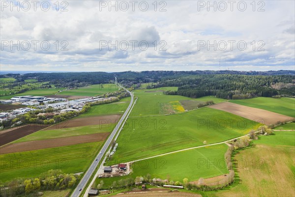 Aerial view of the area around Neumarkt in der Oberpfalz