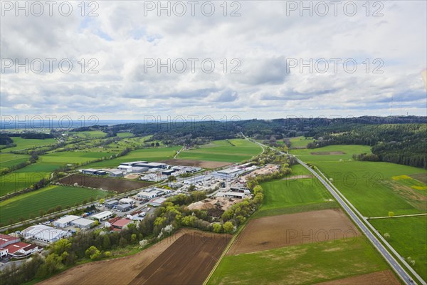 Aerial view of the area around Neumarkt in der Oberpfalz