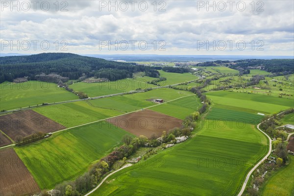 Aerial view of the area around Neumarkt in der Oberpfalz