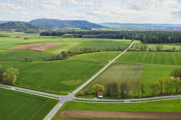 Aerial view of the area around Neumarkt in der Oberpfalz