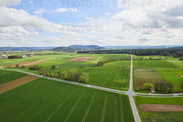 Aerial view of the area around Neumarkt in der Oberpfalz