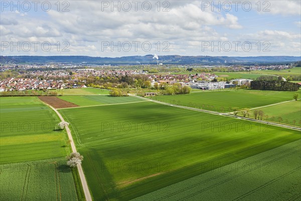 Aerial view of the area around Neumarkt in der Oberpfalz