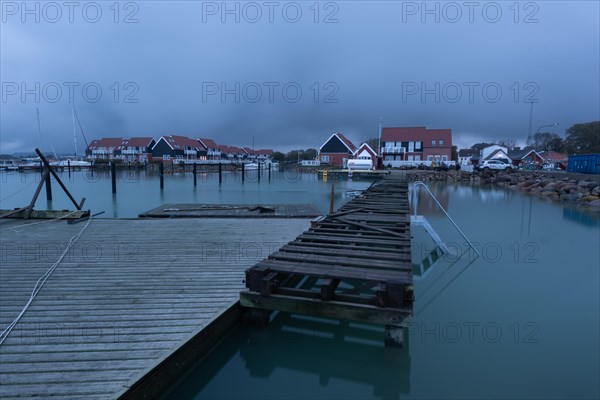 Broken jetty after storm surge