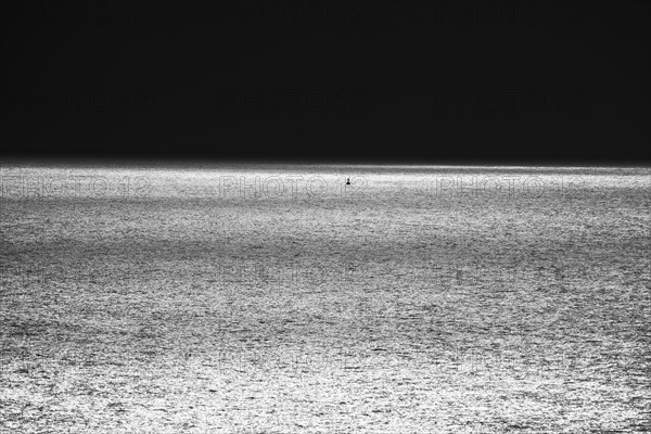 Dark clouds and sunlight over the North Sea