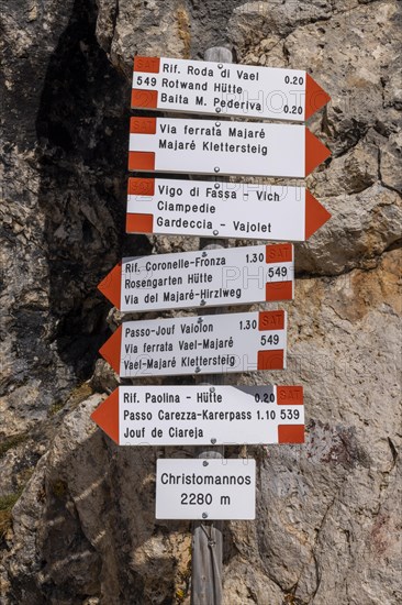 Main signpost at the Christomannos Monument