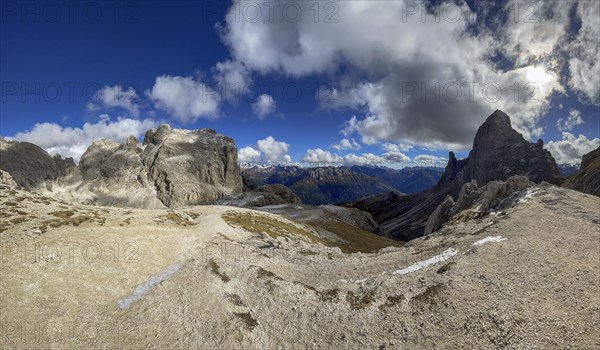 Panorama in the high mountains