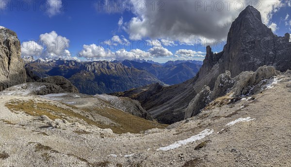 Panorama in the high mountains