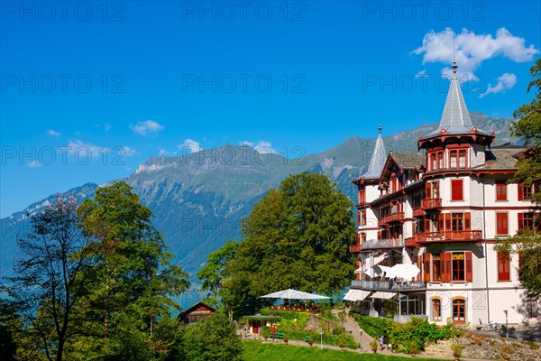 The Historical Grandhotel Giessbach on the Mountain Side in Brienz