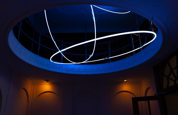 Modern Design of a Led Illuminated Lamp in Celling with a Hole in Switzerland