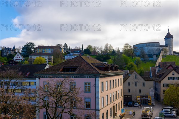 The Munot Castle of Schaffhausen in a Sunny Day in Switzerland