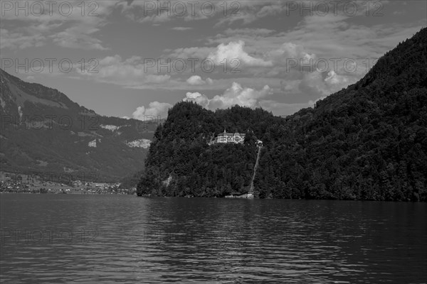 The Historical Grandhotel Giessbach on the Mountain Side on Lake Brienz in Brienz