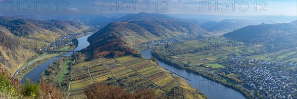 Moselle Bend near Bremm in Autumn