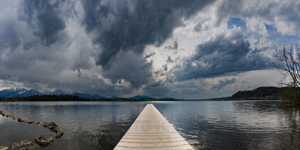 Thunderclouds at sunset