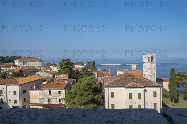 View of Porec and the coast