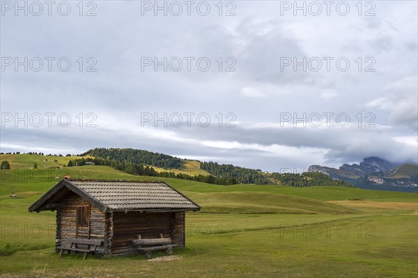 Alpine hut on the Alpe di Siusi