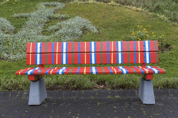 Colourful bench