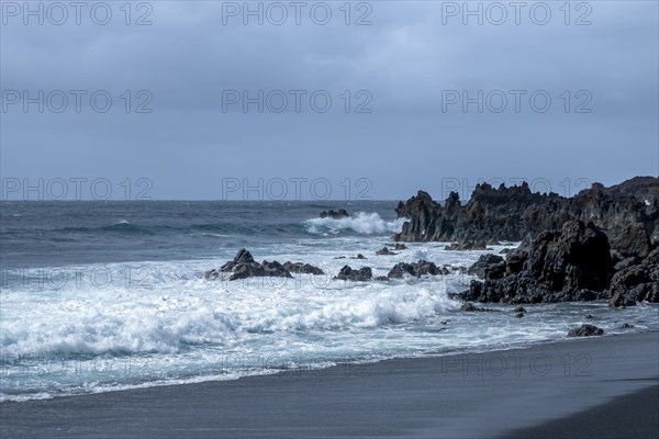 Lava rocks in the sea