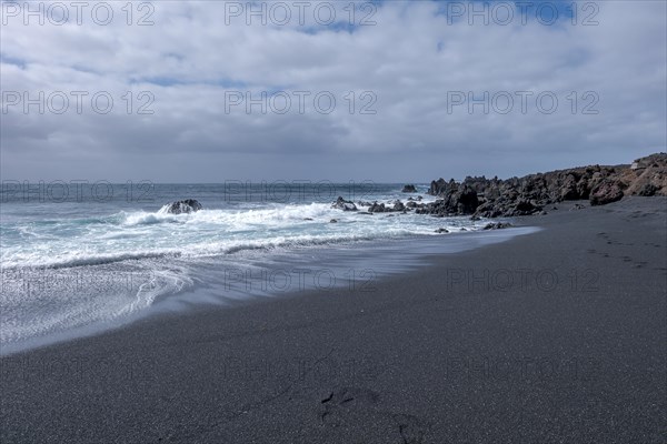 Lava rocks in the sea