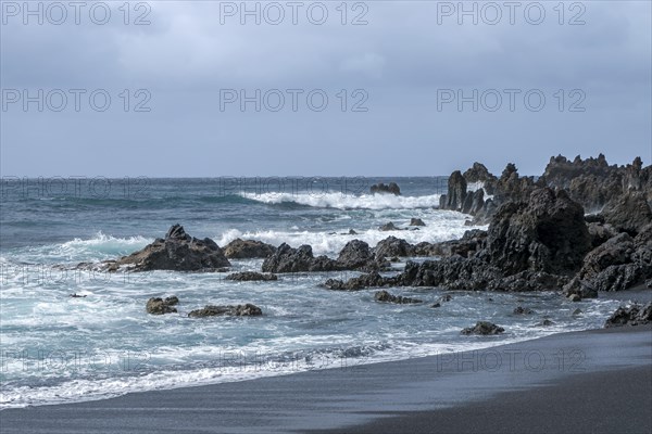 Lava rocks in the sea