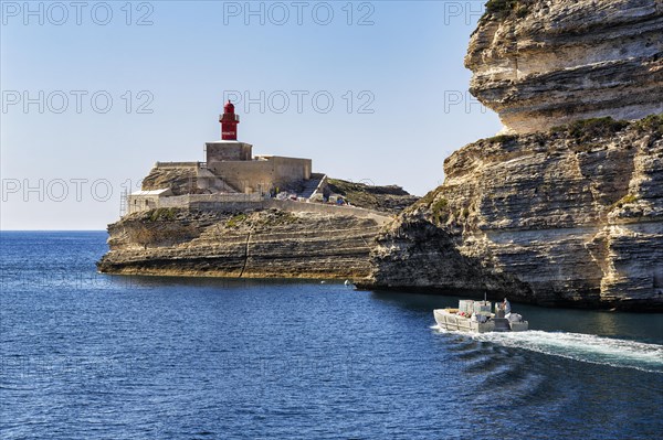 La Madonetta lighthouse on rocky cliff