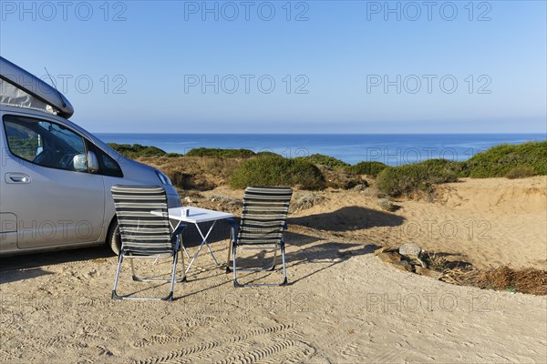 Campervan on car park