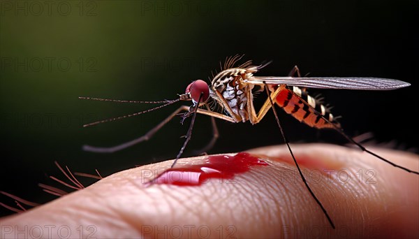 Close up macro shot of mosquito