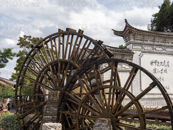 Old wooden water wheel