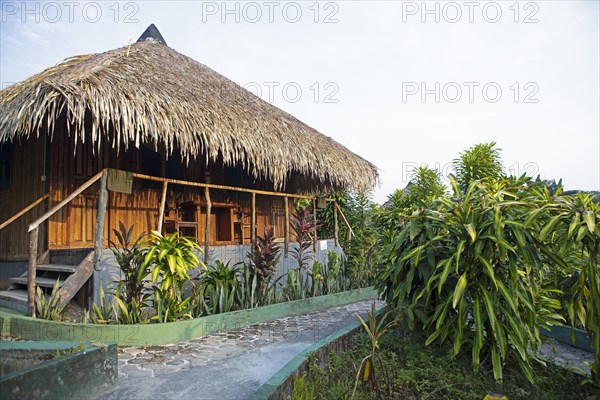 Traditional Bungalow in the Amazon Rainforest