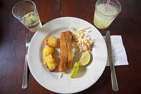 Grilled Tambaqui or Black Pacu or Millstone Tetra with Portuguese Potato