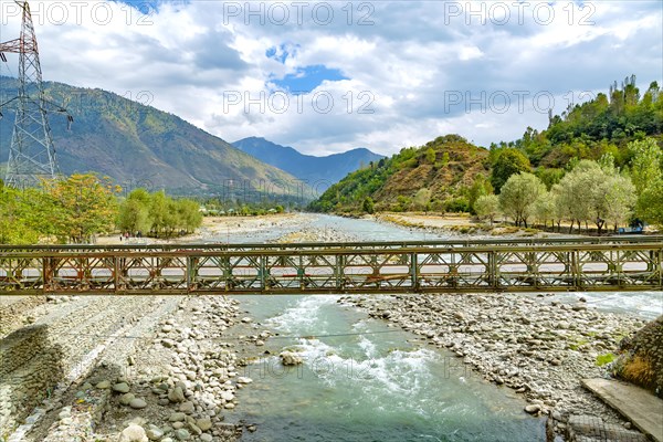 Wayil Bridge in Manigam the largest village in district Ganderbal in Jammu Kashmir