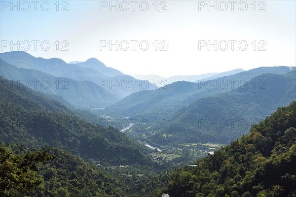 Scenic mountain view in Bimtal