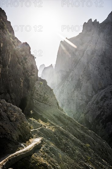 Hiking trail through the Cares Gorge