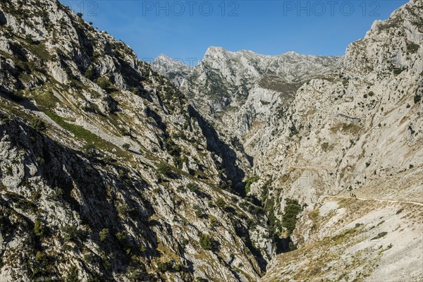 Hiking trail through the Cares Gorge