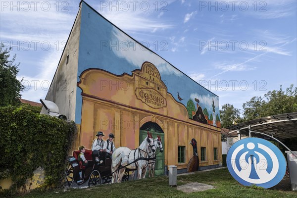 Painting on a house wall