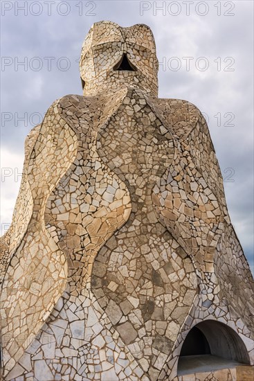 Sculptures on the roof of Casa Mila