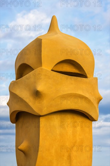 Sculptures on the roof of Casa Mila