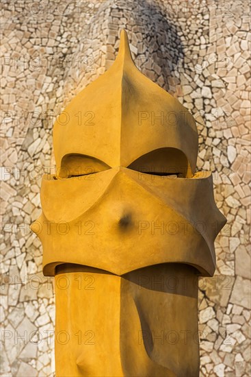 Sculptures on the roof of Casa Mila