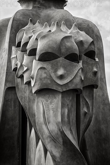 Sculptures on the roof of Casa Mila