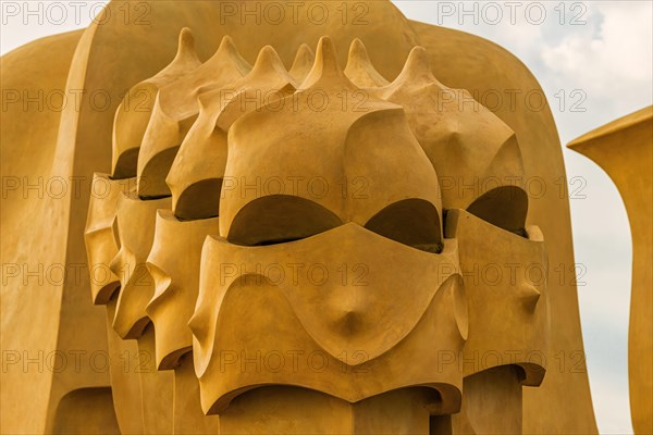 Sculptures on the roof of Casa Mila