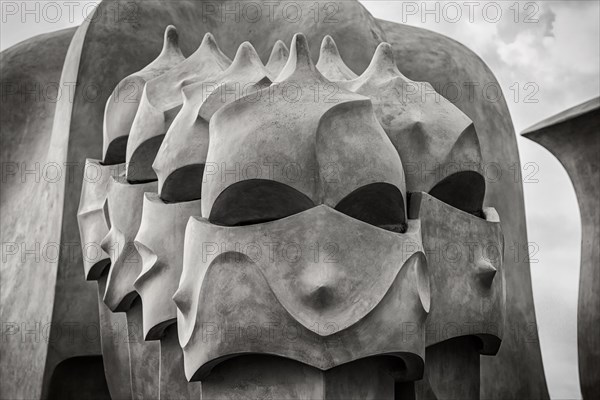 Sculptures on the roof of Casa Mila