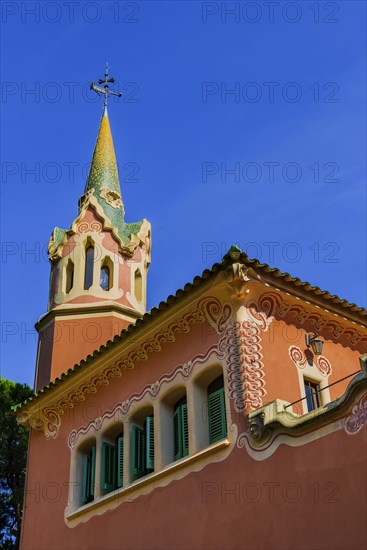 The Gaudi house museum in Park Guell in Barcelona